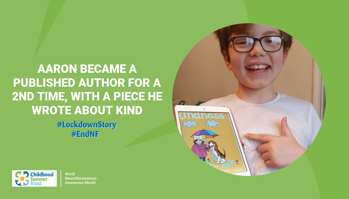 Aaron became a published Author for a 2nd time, with a piece he wrote about kind